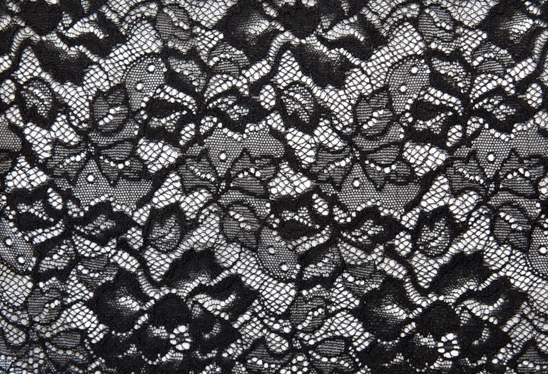Flower Black Lace Sewing Trims for sale