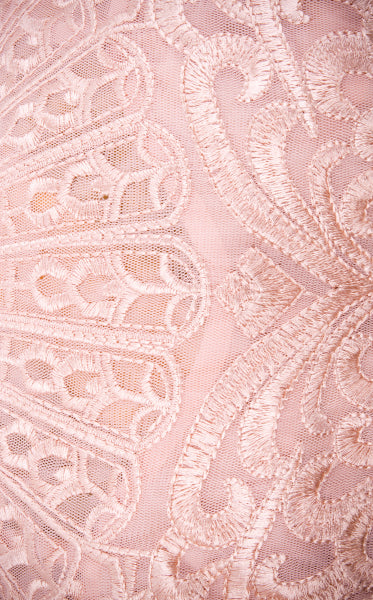 Pink lace fabric