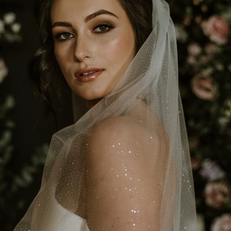 Ivory Wedding Veil With Gold Appliquesbridal Veils With 