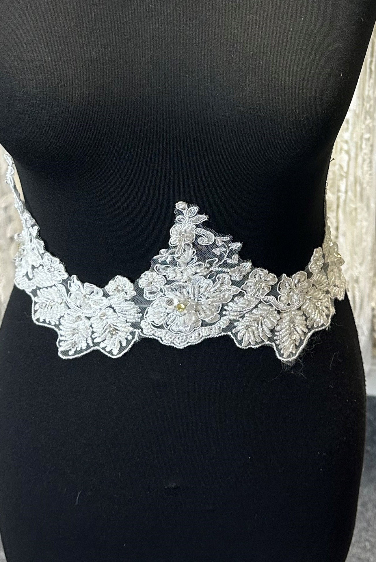 Beaded Lace Trim : Bespoke Wedding Dress - Bridal Fabrics Beaded Lace Trim : Bespoke Wedding Dress - Bridal Fabrics