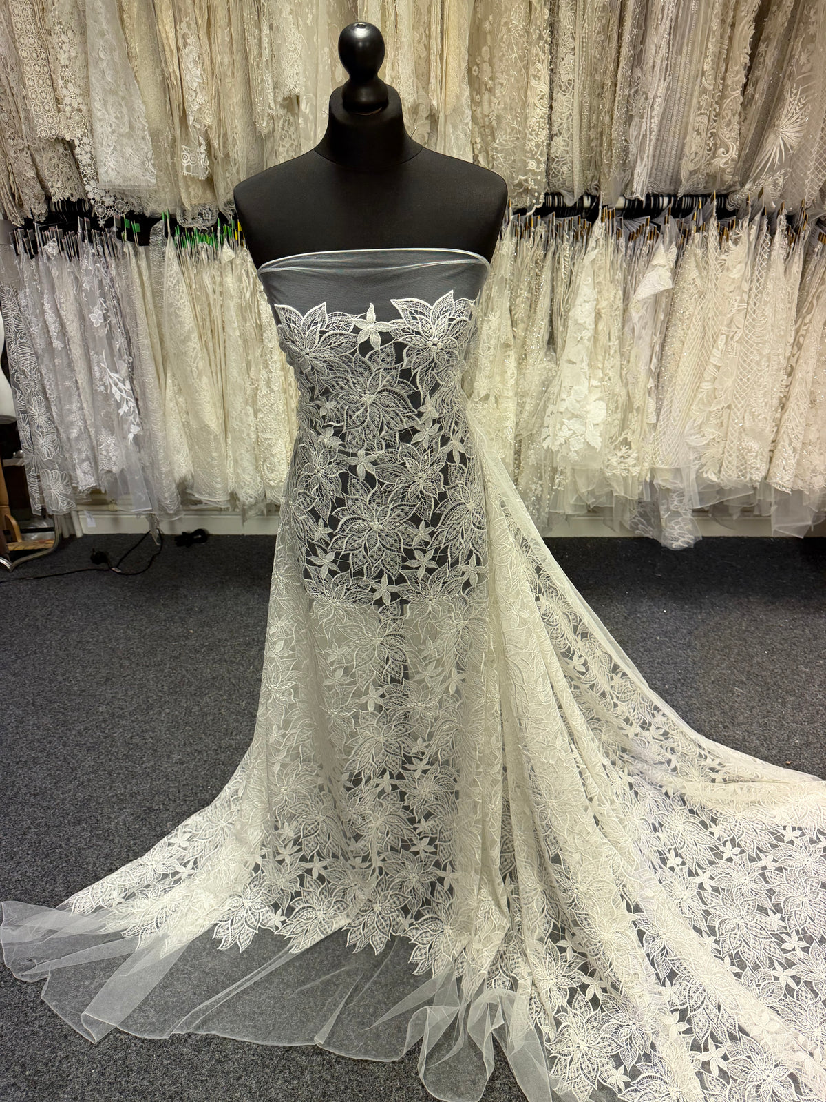 Ivory Embroidered Lace - Lalita