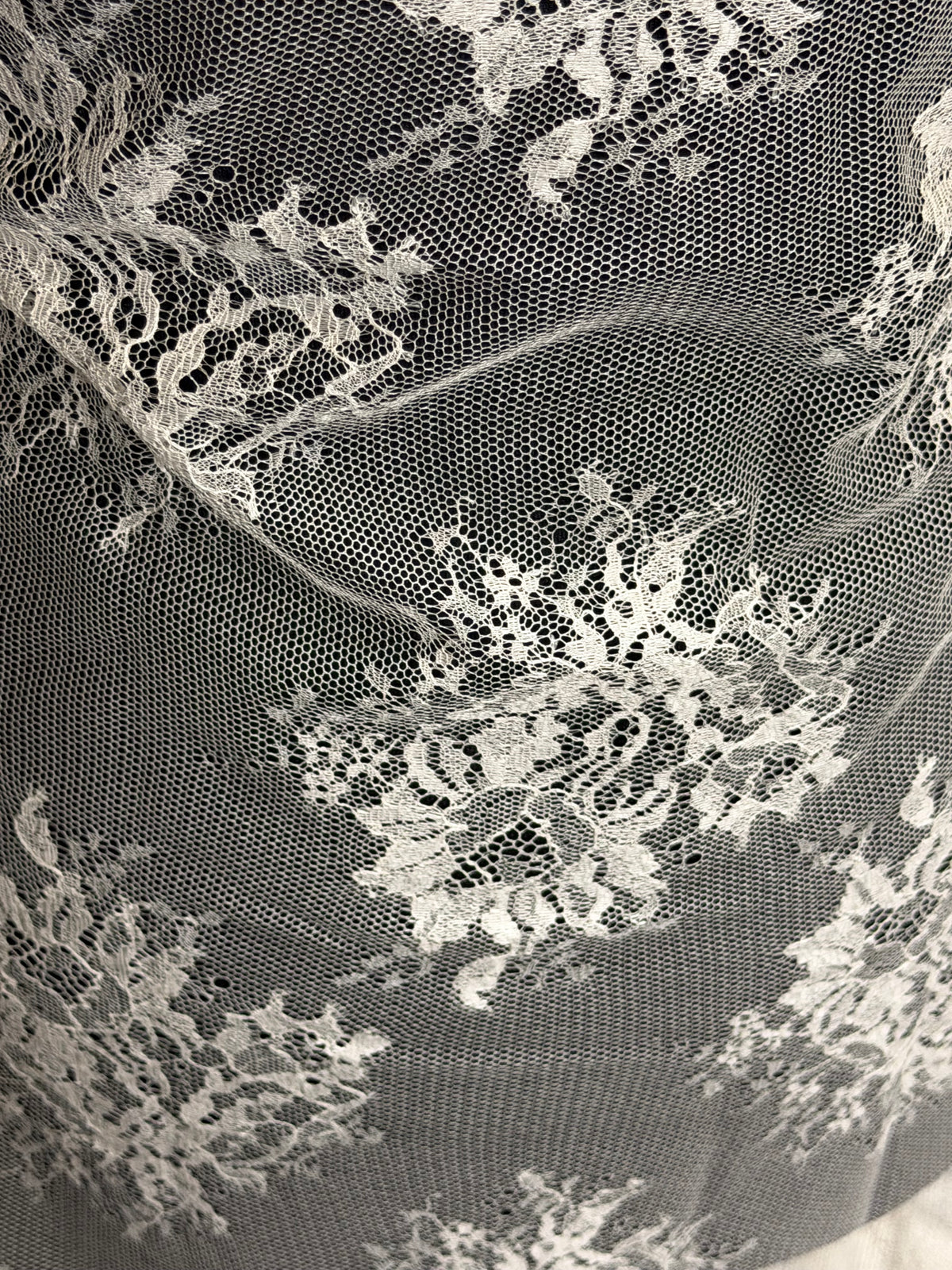 Mushroom 100% Silk Italian Lace - P272