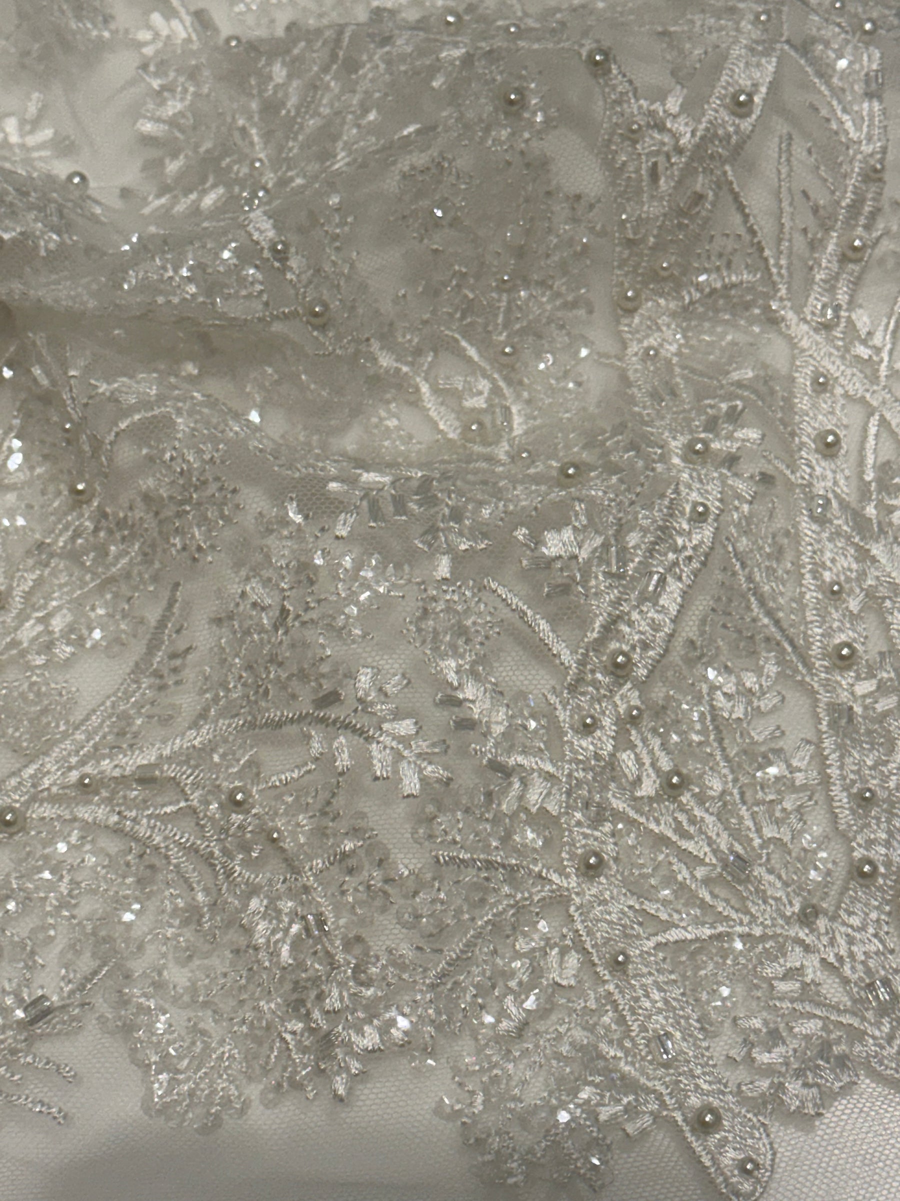 Ivory Embroidered Lace - Haydn
