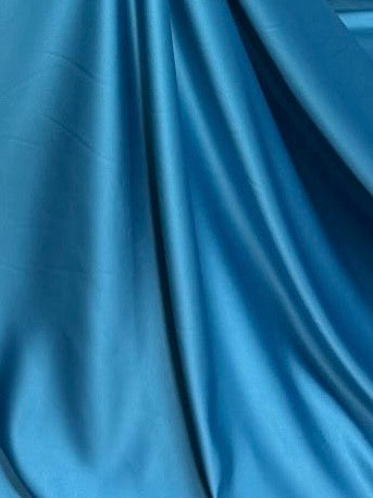 Teal Polyester Satin - Majestic