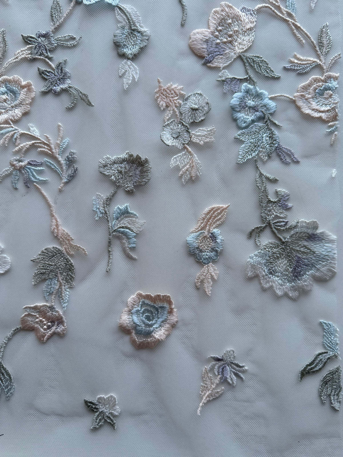 Multi Coloured Embroidery Lace - EB5047