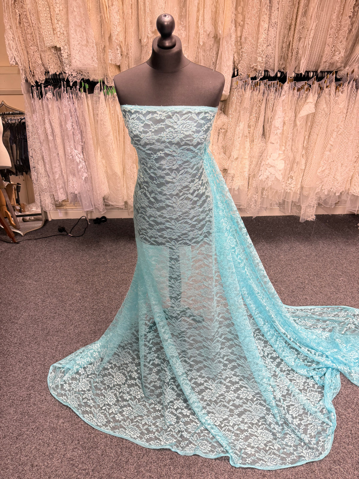 Aqua Raschel Lace - P618