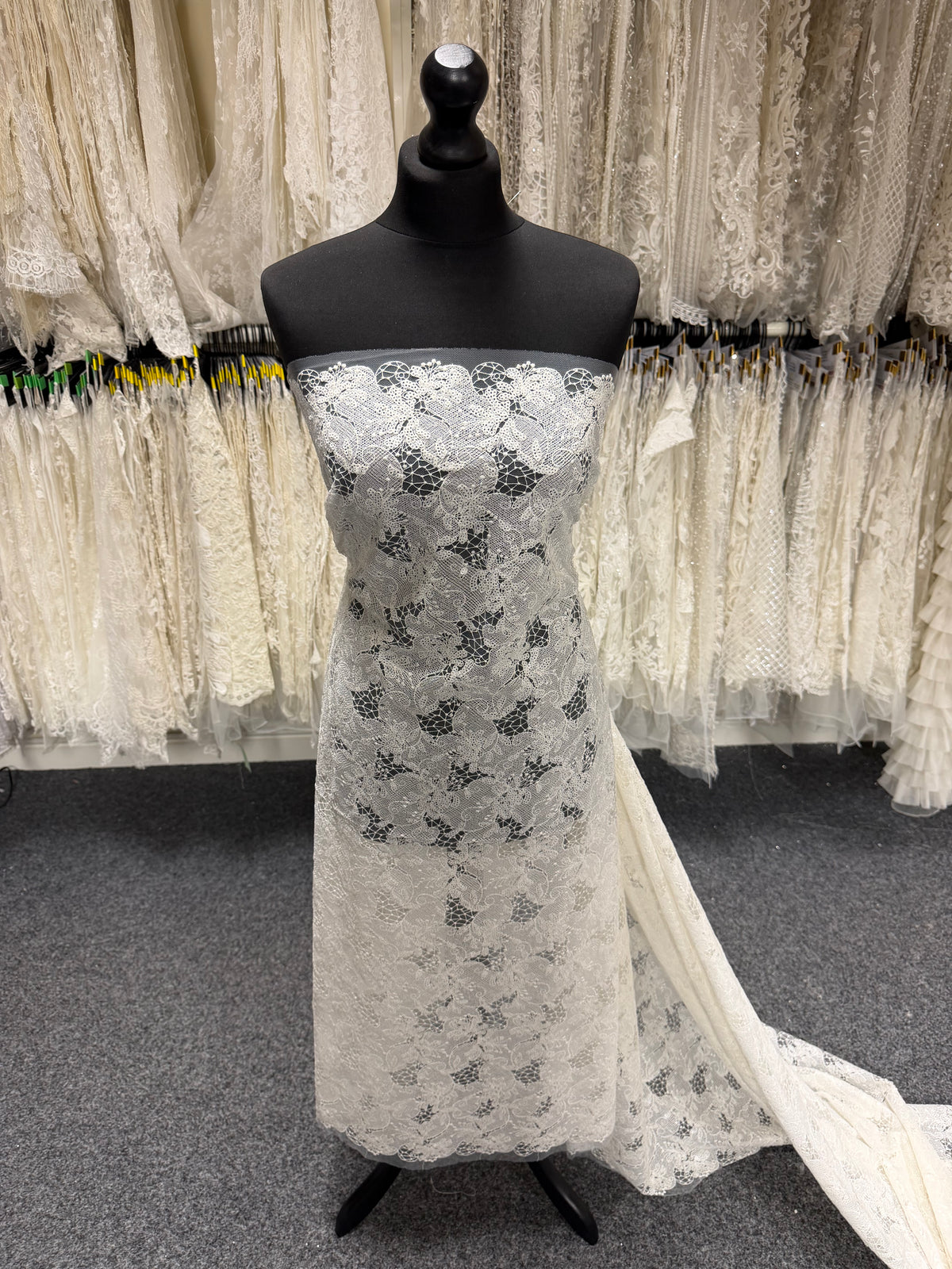 Ivory Sequin Embroidery Lace - EB3038