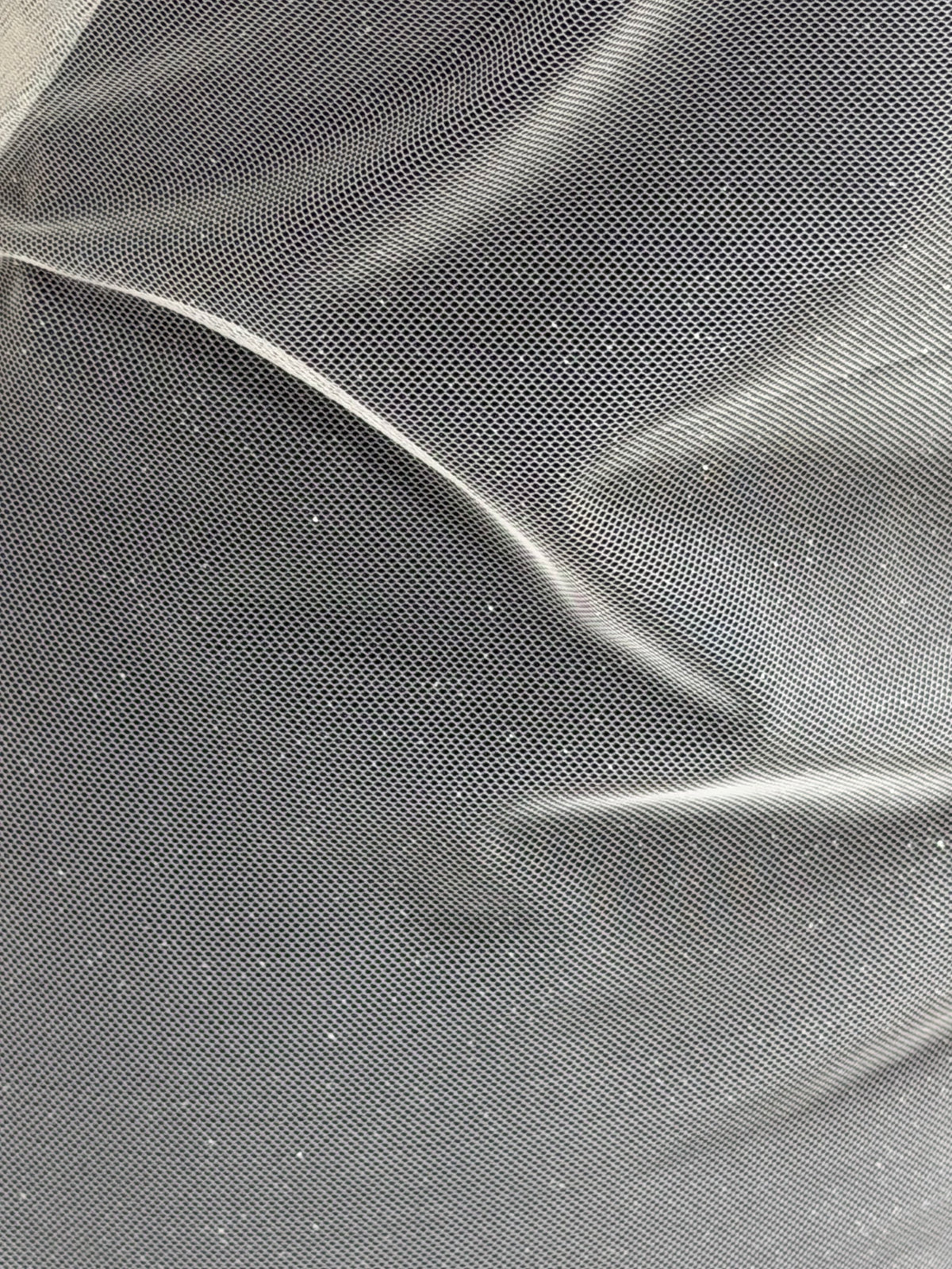 Ivory with Silver Glitter Tulle - TU0053