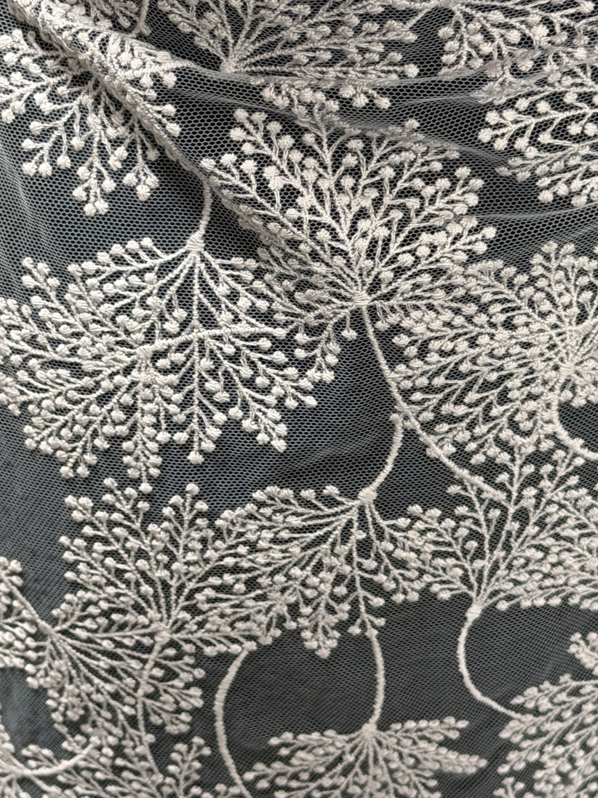 Lavender Floral Embroidery Lace - EB5037