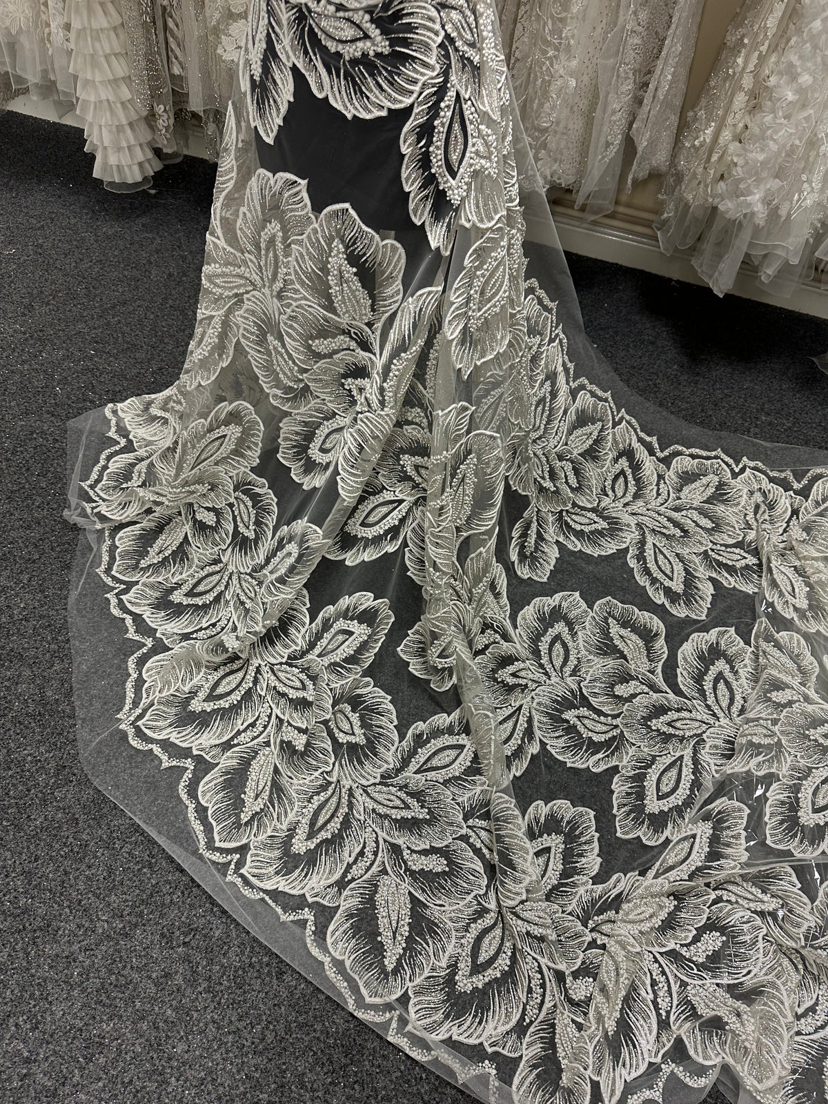 Ivory Glitter Lace – Leffy