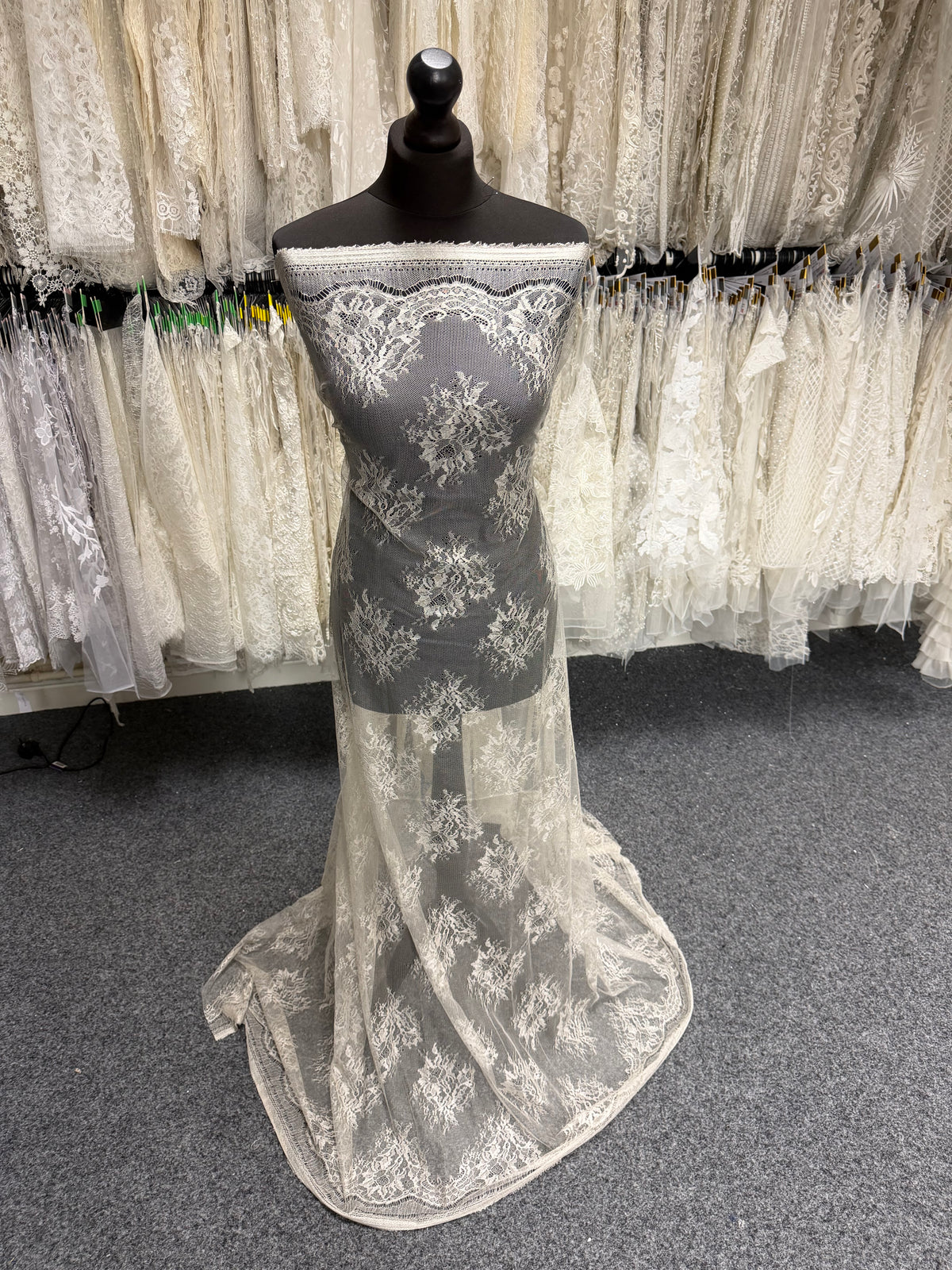 Mushroom 100% Silk Italian Lace - P272