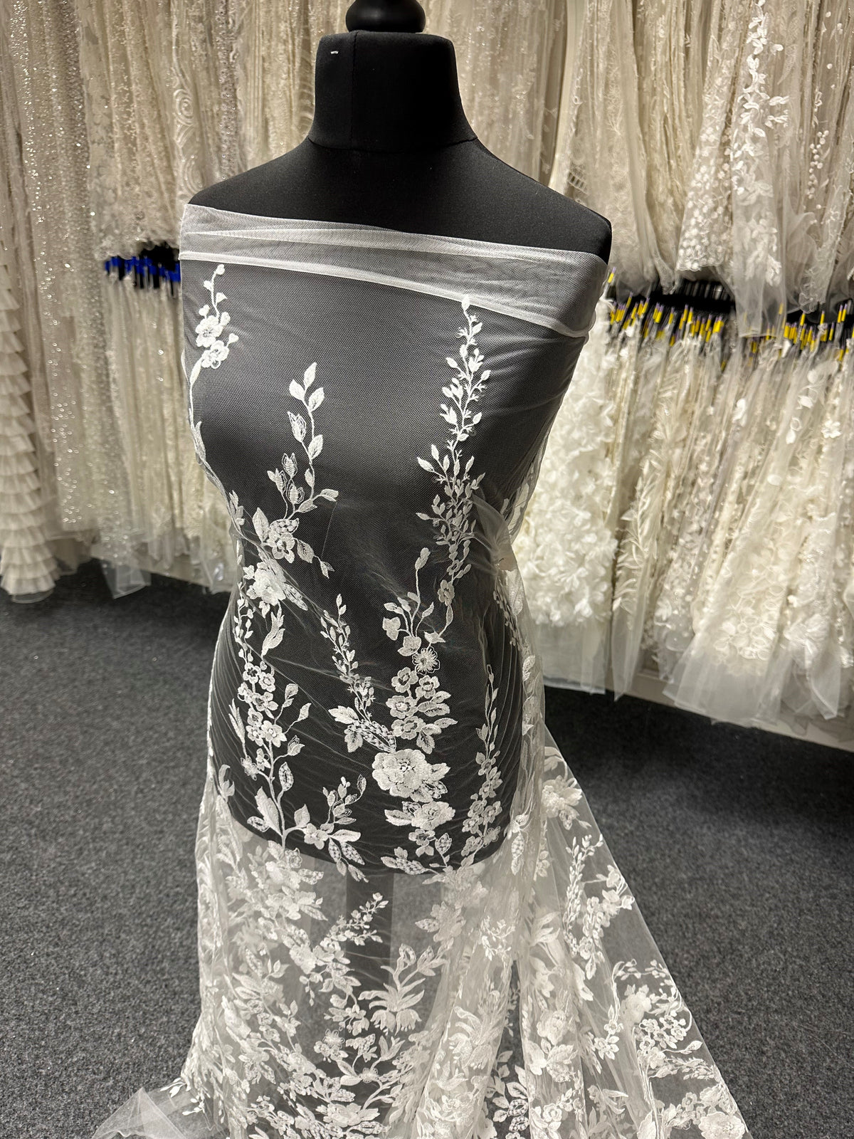 Ivory Sequin Embroidery Lace - Lucien