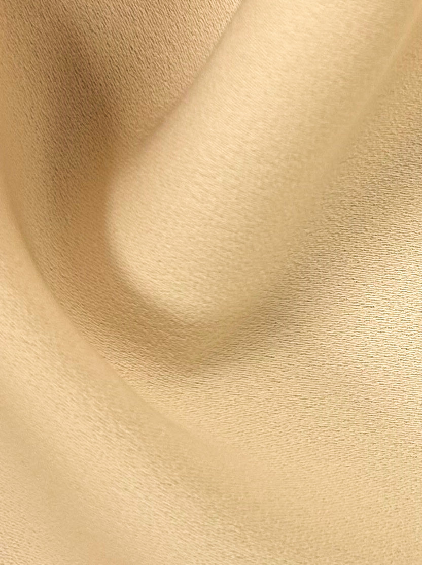 Almond Polyester Stretch Crepe - Pageant