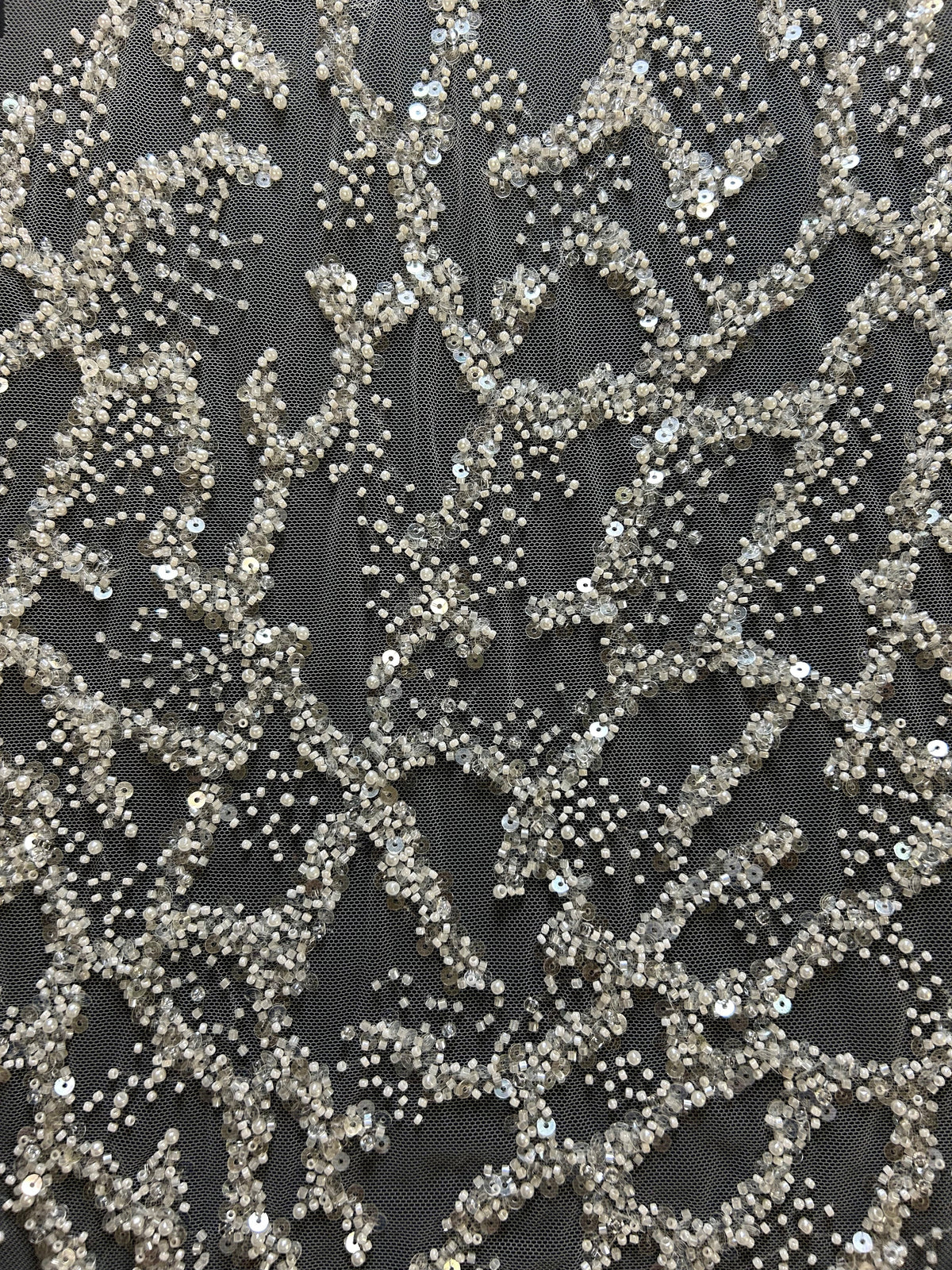 Ivory Beaded Lace - Avril