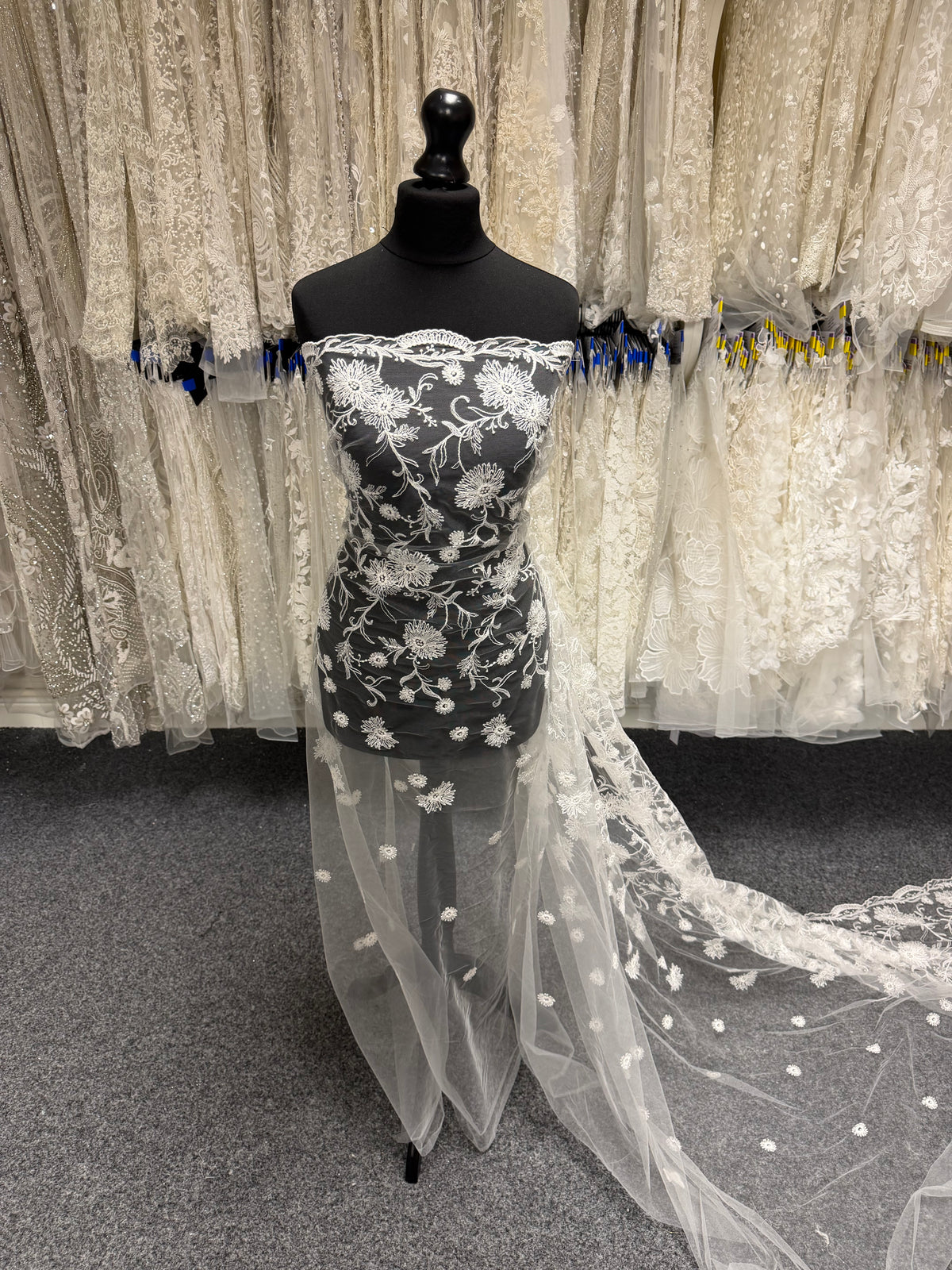 Ivory Embroidered Lace - Orlaith