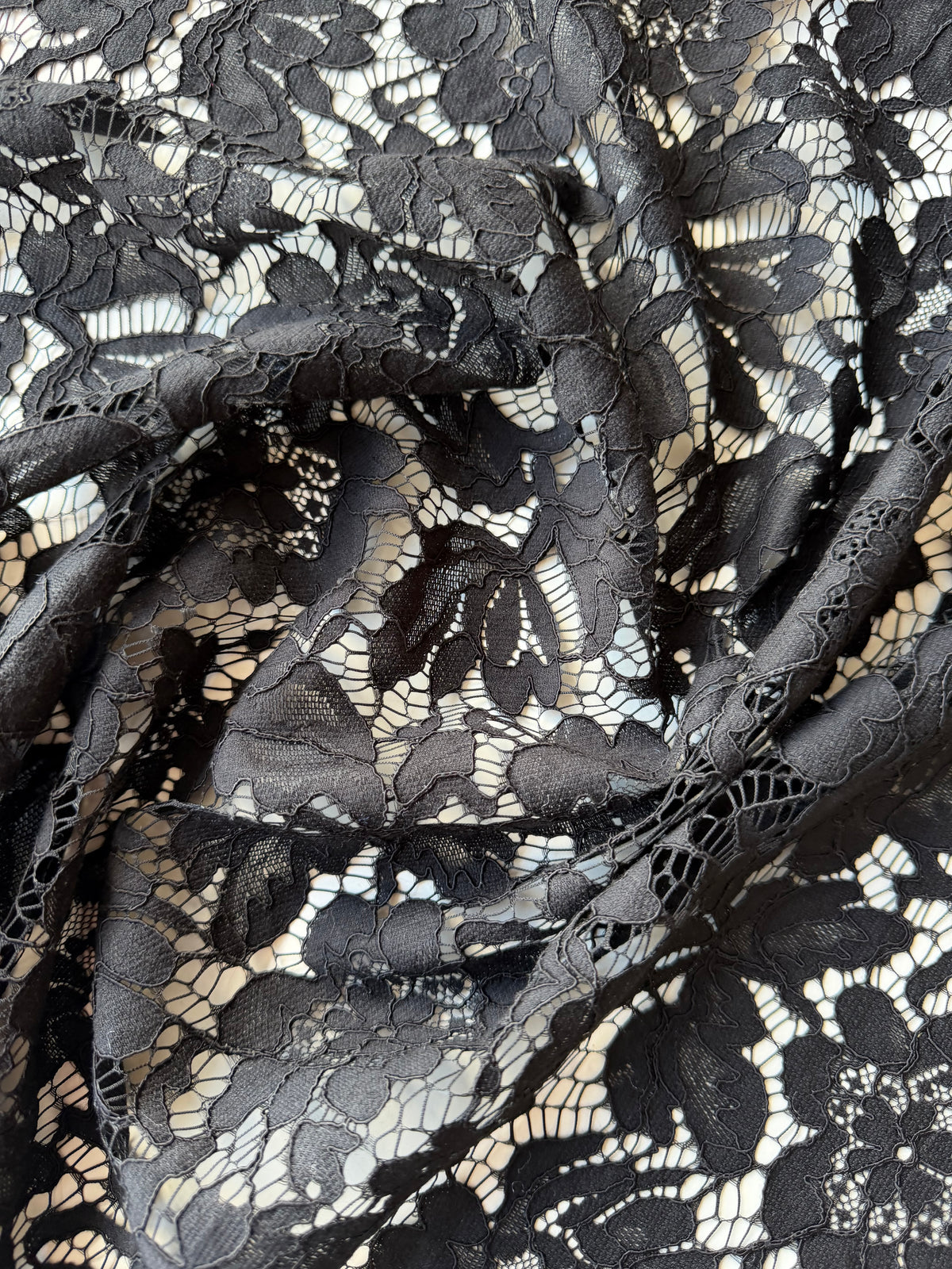 Black Raschel Lace - LA1002