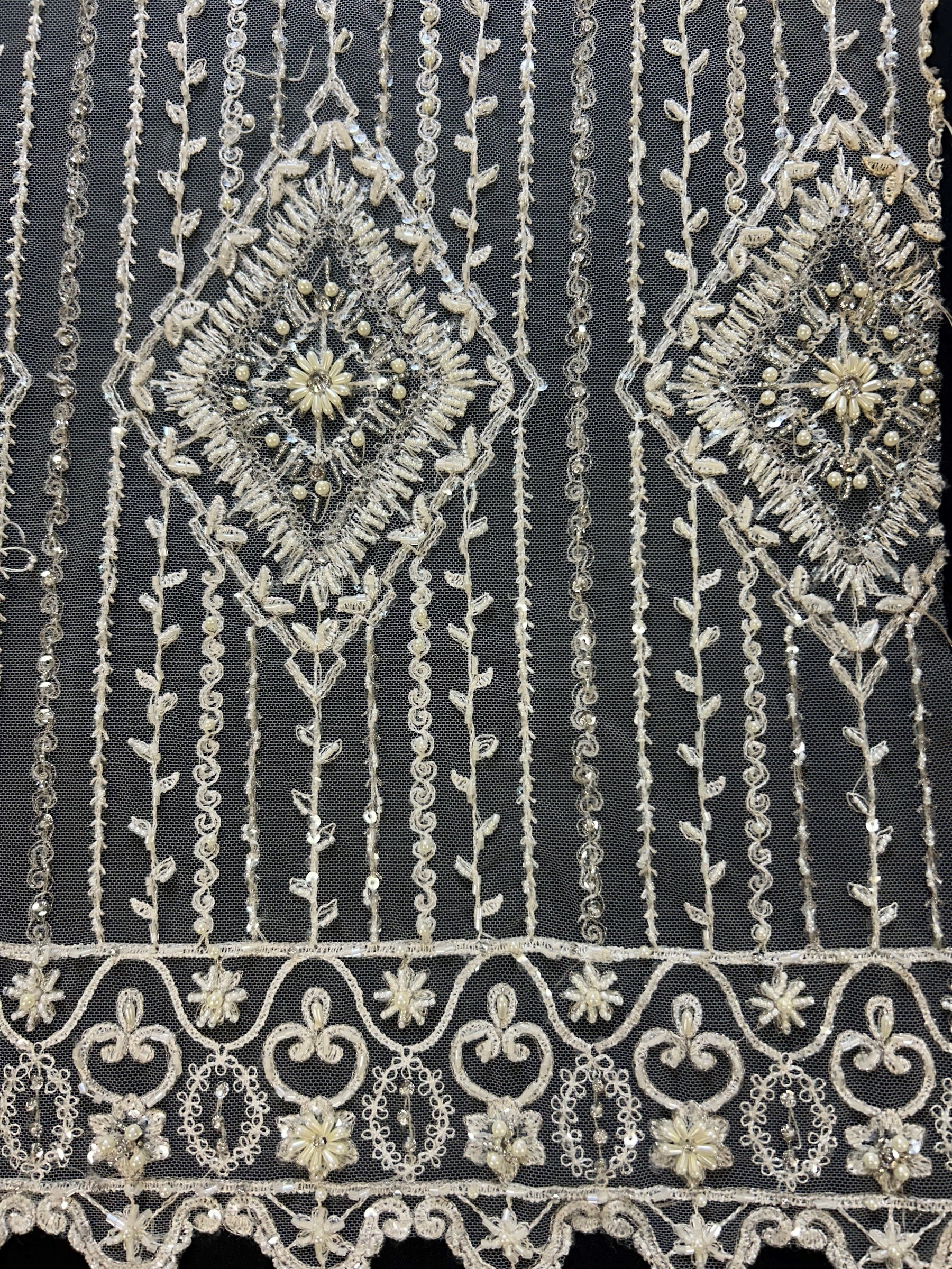 Ivory Beaded Lace - Barbara