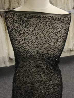 Black Sequin Lace - Bellamy