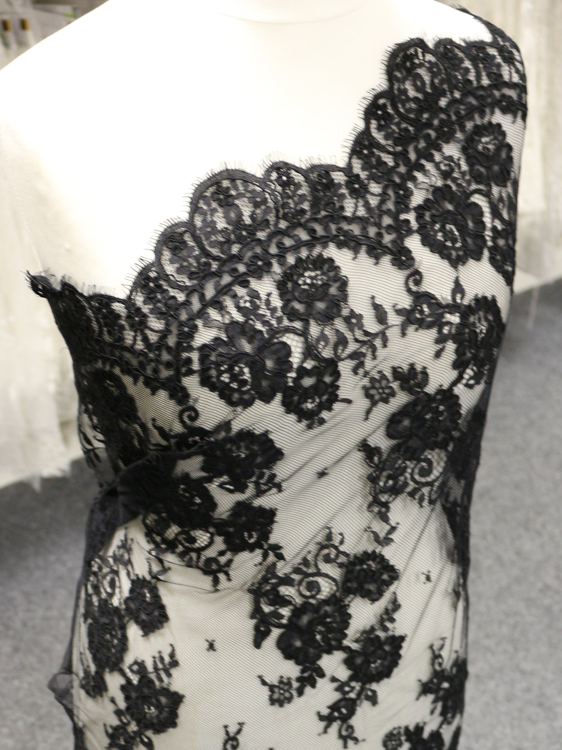 Black Corded Lace - Amelia