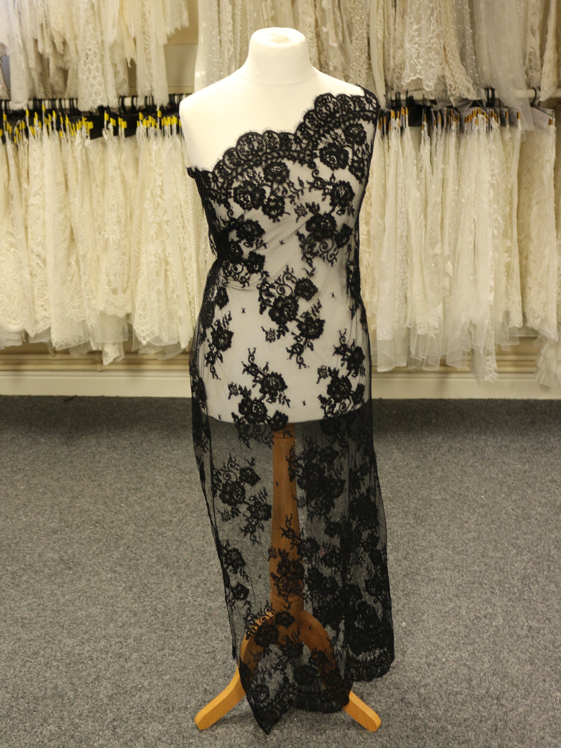 Black Corded Lace - Amelia