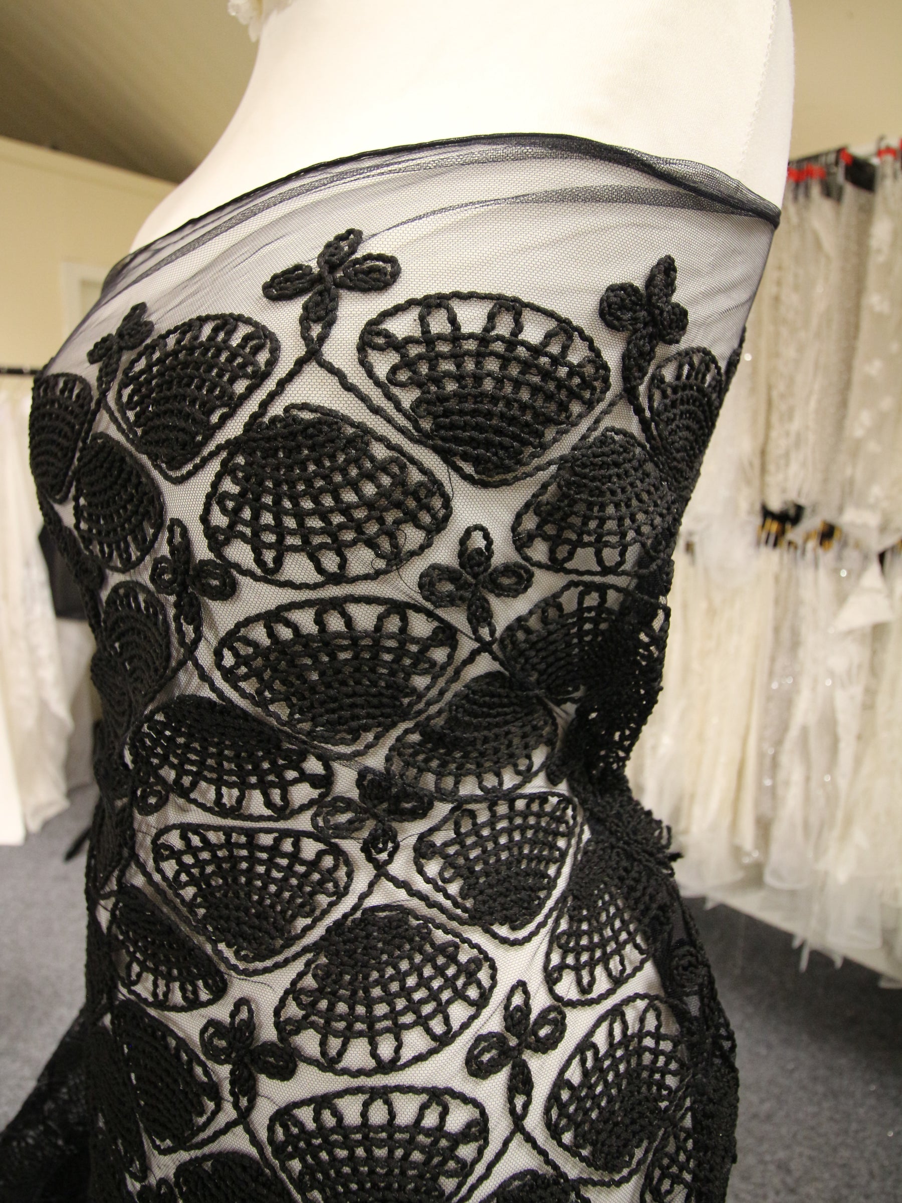 Black Embroidery Lace - Rivka