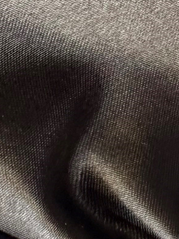 Black Polyester Satin - Flamenco