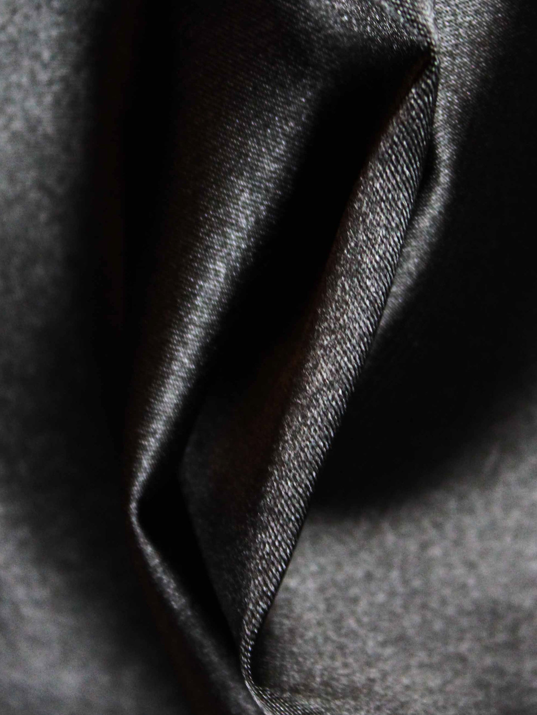 Black White Polyester Satin - P78