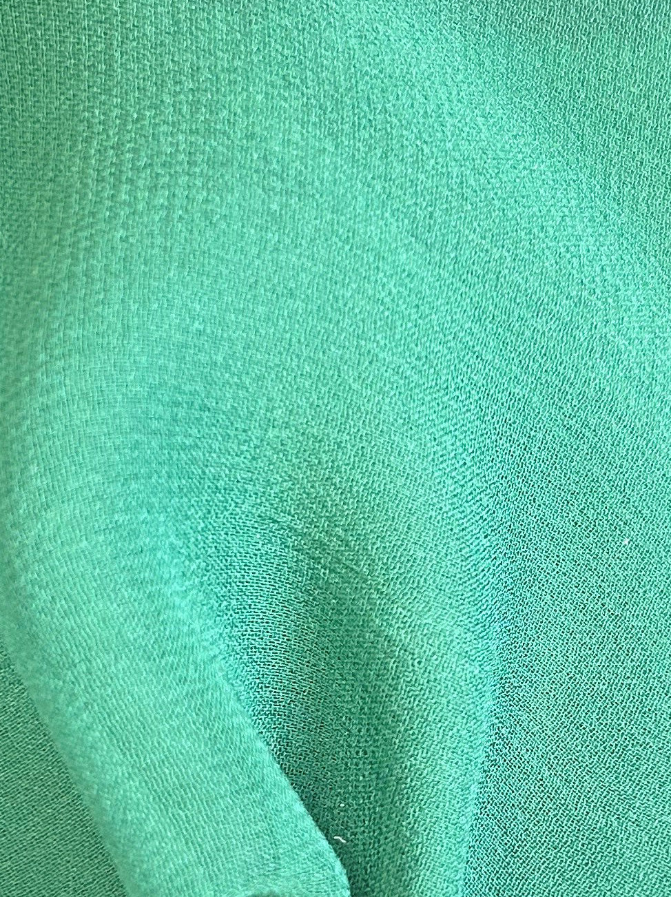 Bottle Green Silk Georgette - Shimmer