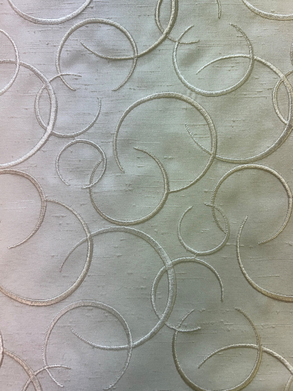 Champagne Embroidered Fabric - Brooklyn