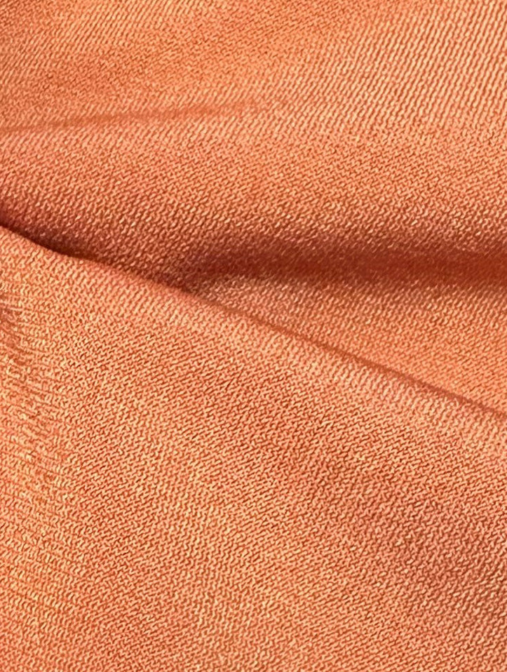 Burnt Orange Polyester Stretch  Jersey - Romania