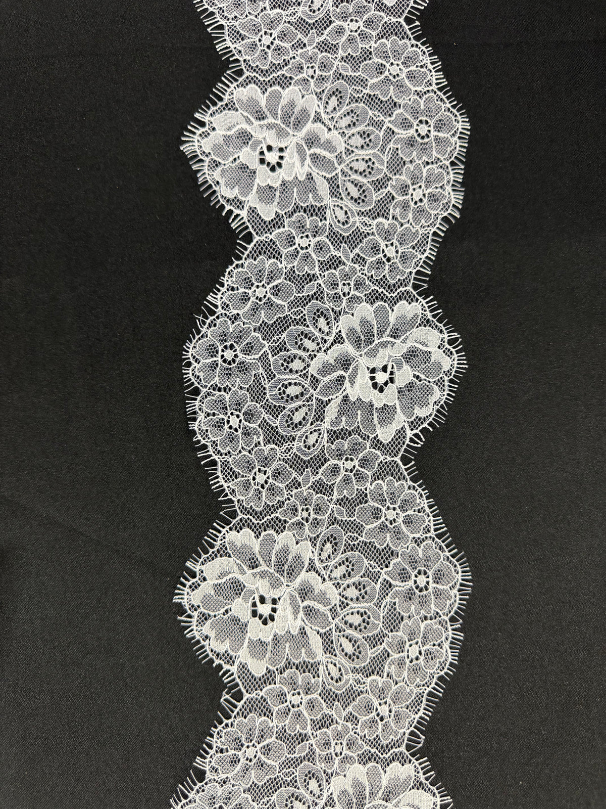 White Raschel Lace Trim - T645