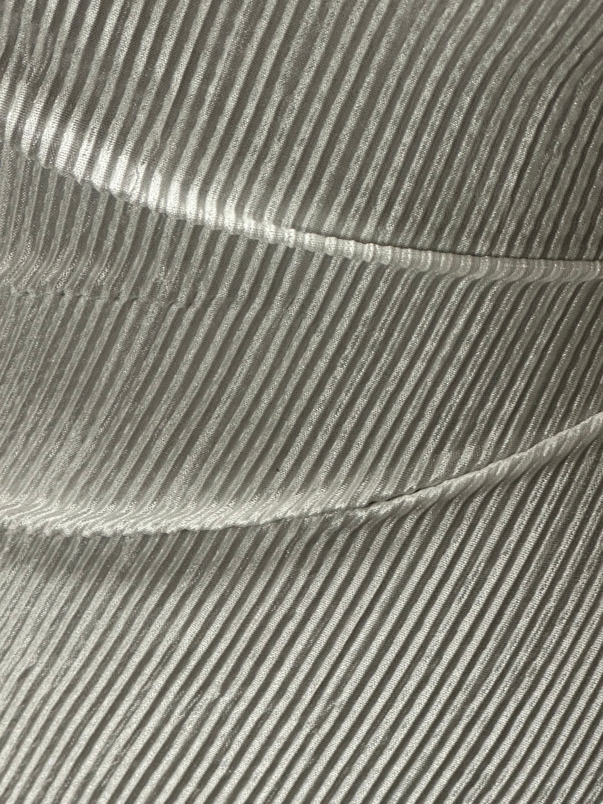 Ivory Pleated Polyester Fabric - Leeway