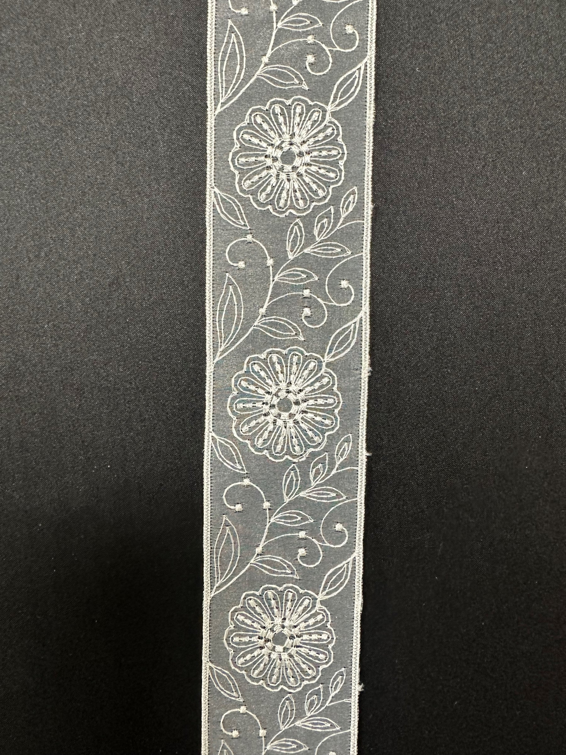 Ivory Embroidered Lace Trim - Fenna