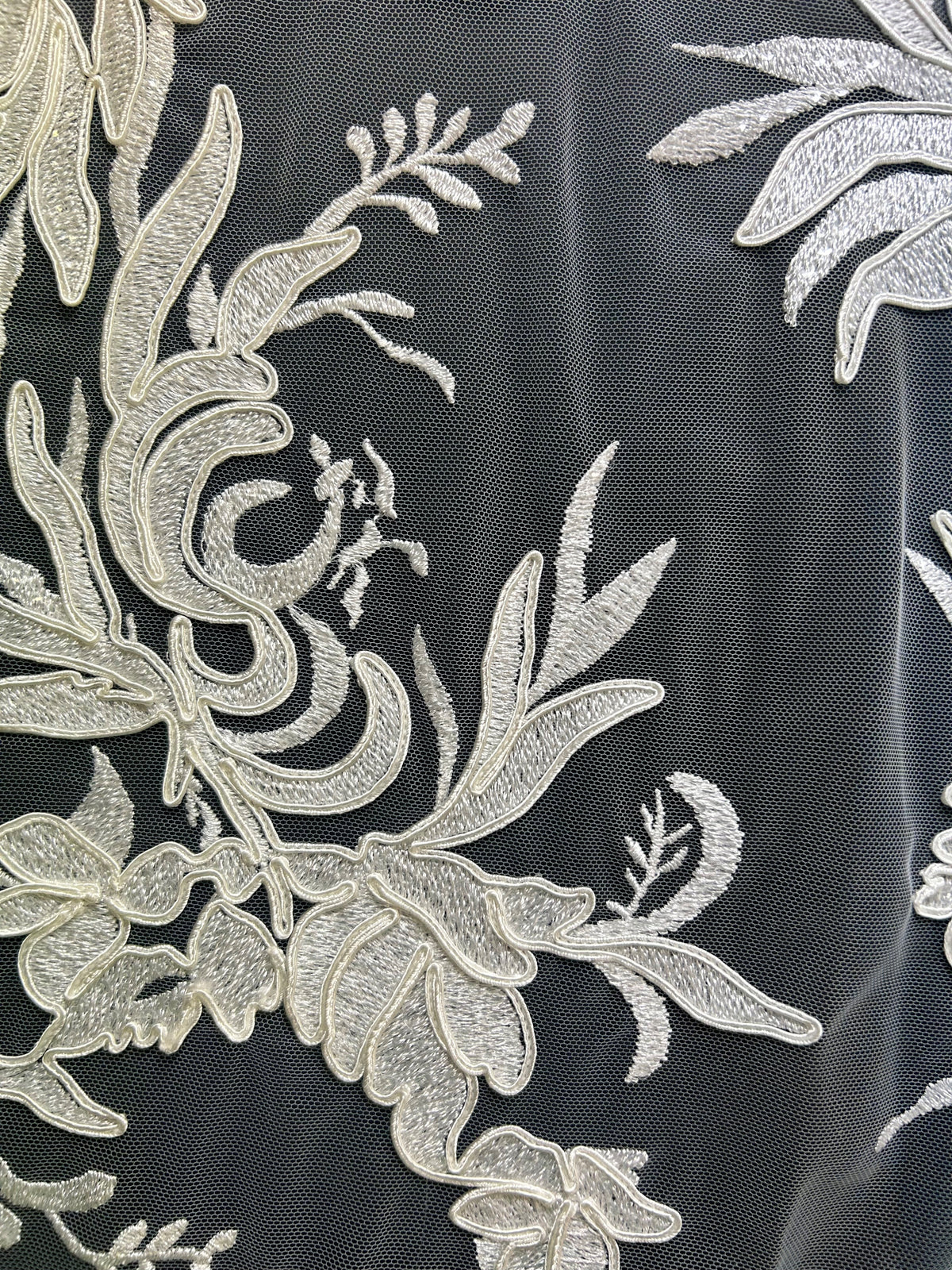 Ivory Corded Embroidery Lace - Calisto