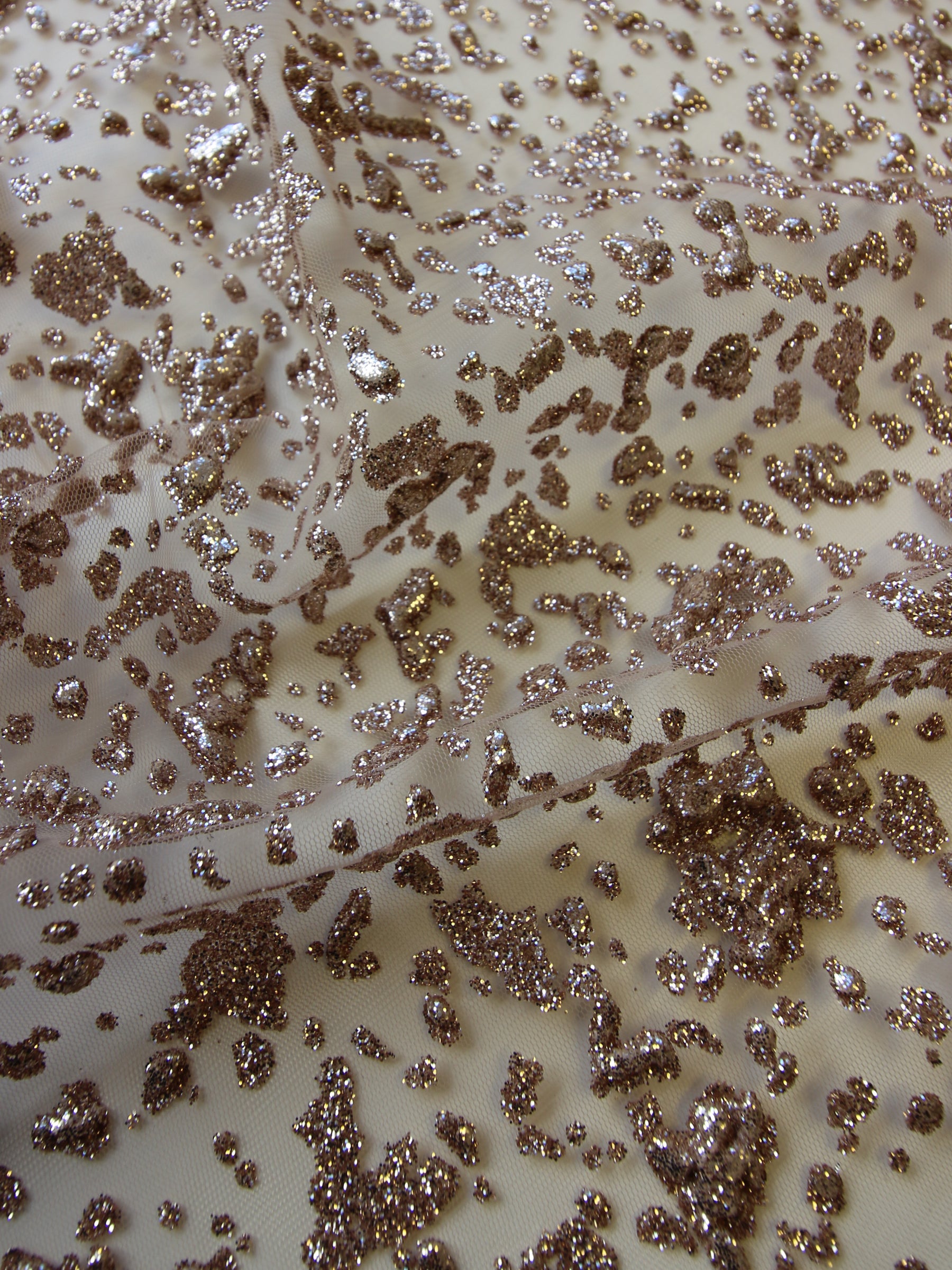 Caramel Glitter Puff Lace - Razzle Dazzle