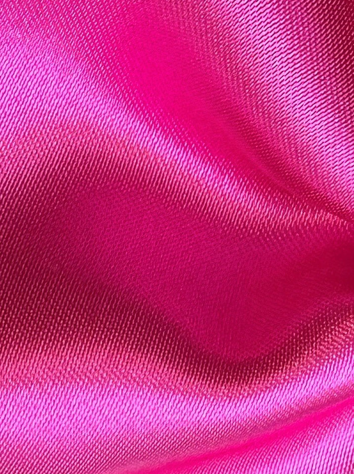 Cerise Polyester Satin - Flamenco