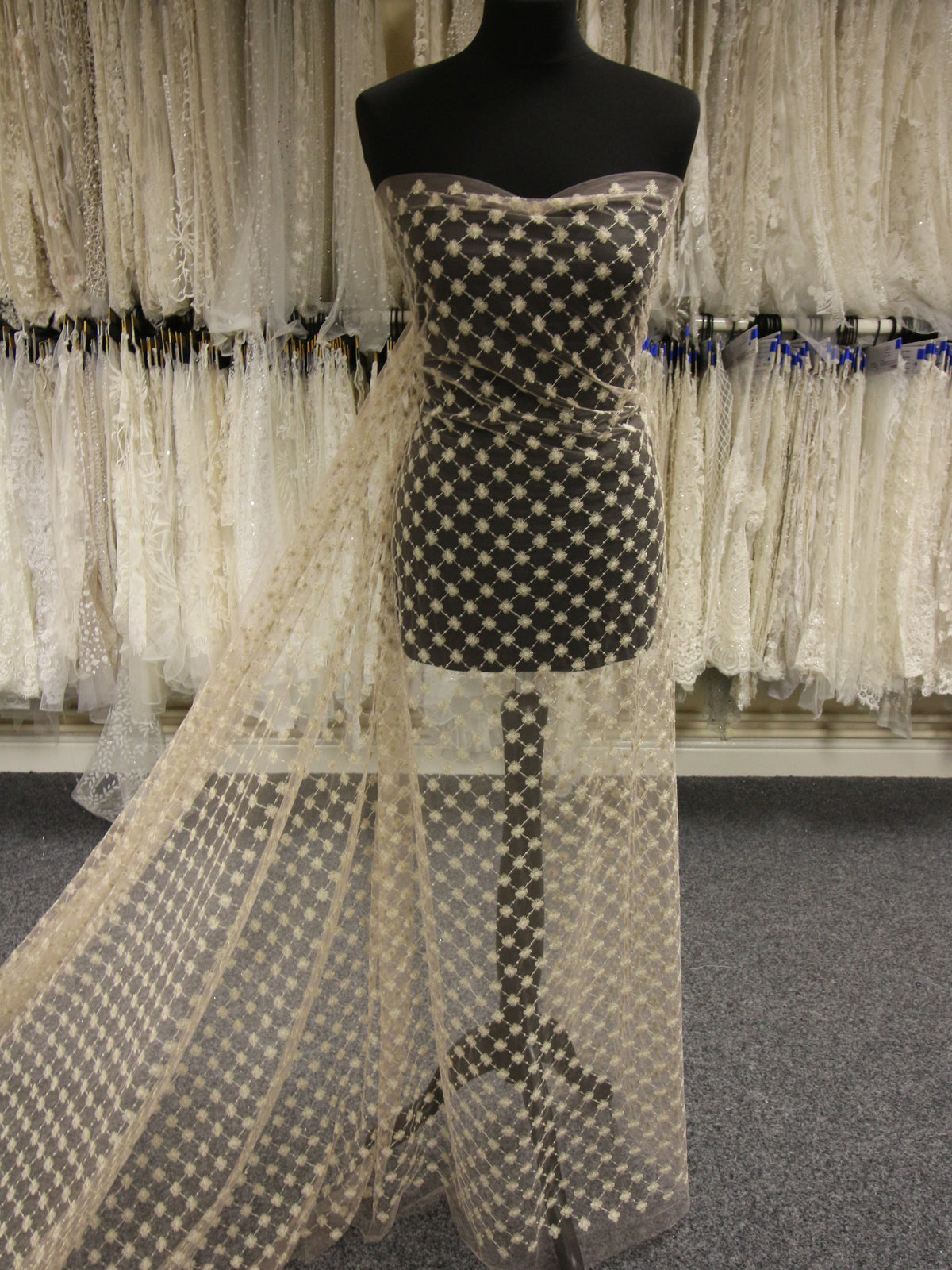 Champagne Embroidery Lace - Gavina