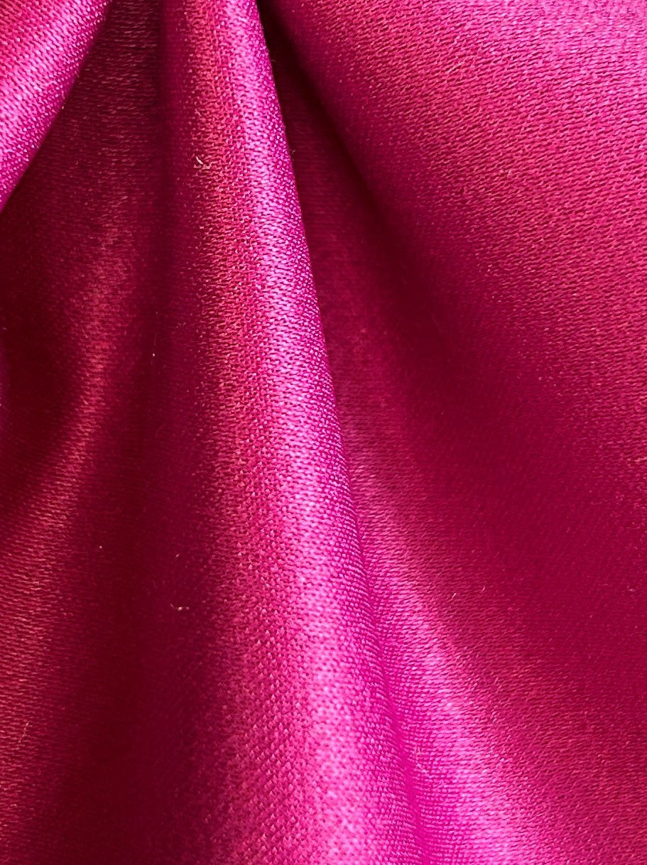 Claret Satin Backed Crepe - Princess