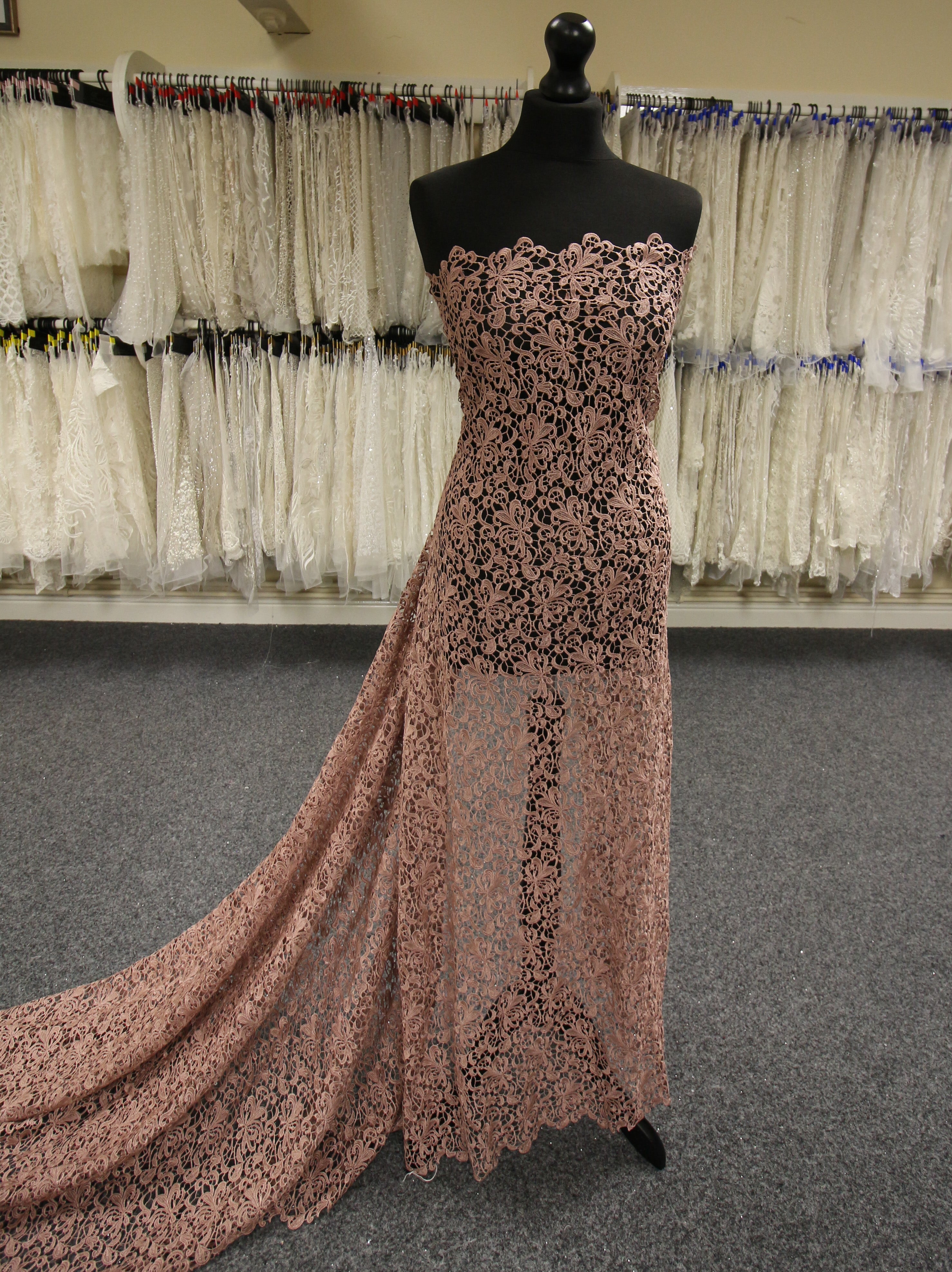 Coffee Guipure Lace - Reese