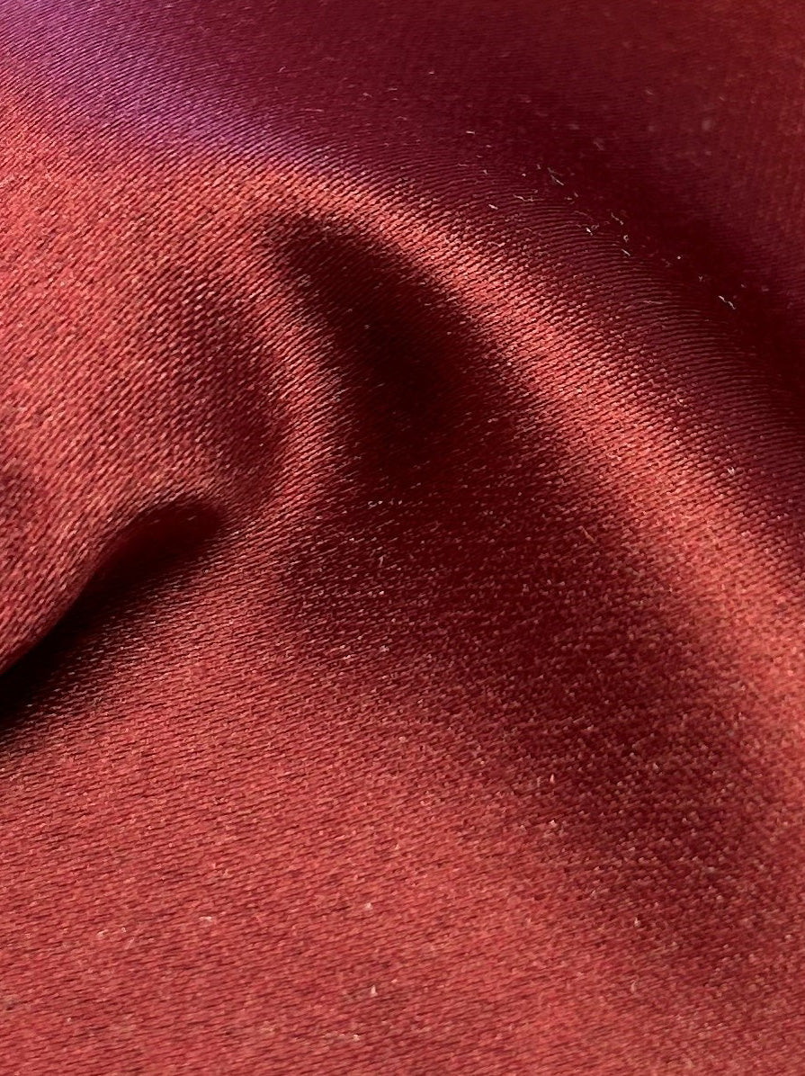 Wine Polyester Duchess Satin - Scenery (P40)