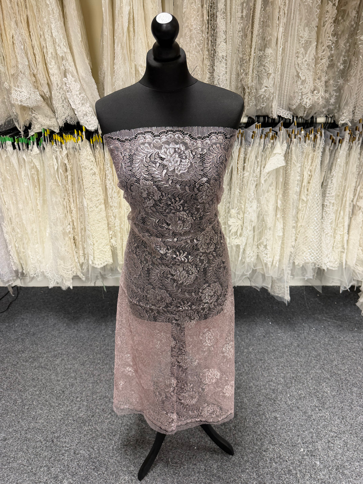 Dusky Pink French Lace - LA2001