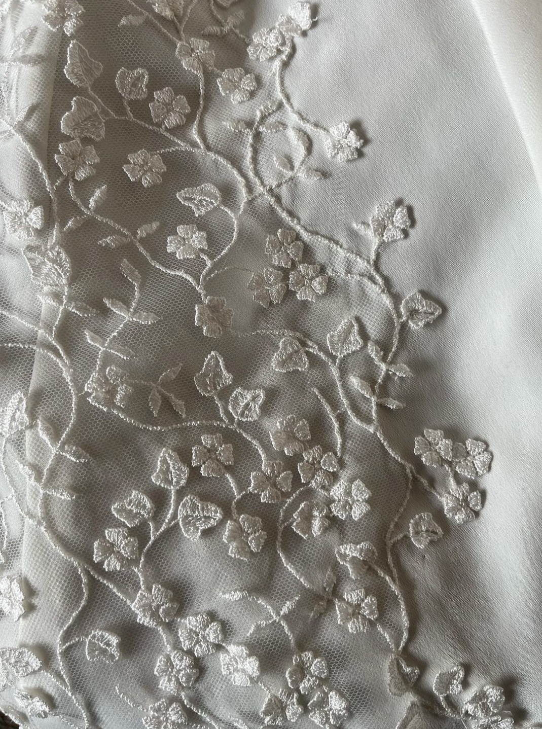 Ivory Embroidered Lace - Adebola