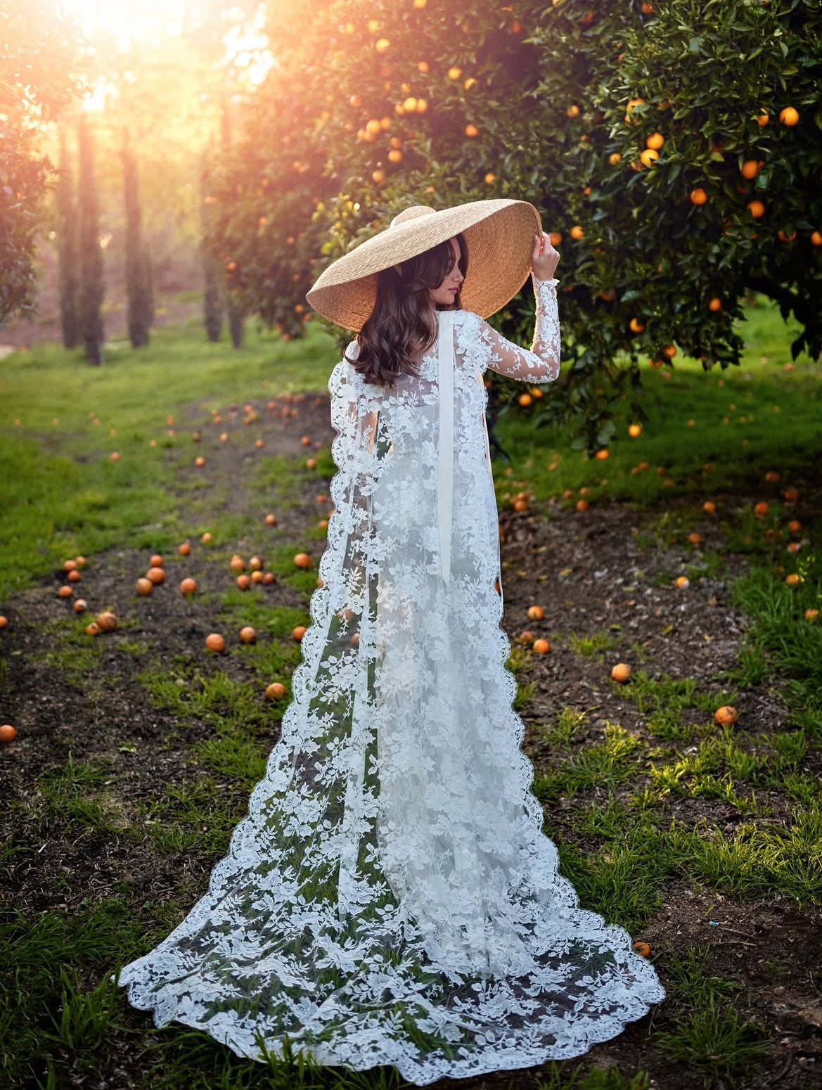 Organic Ivory Chantilly Lace - Rizawana