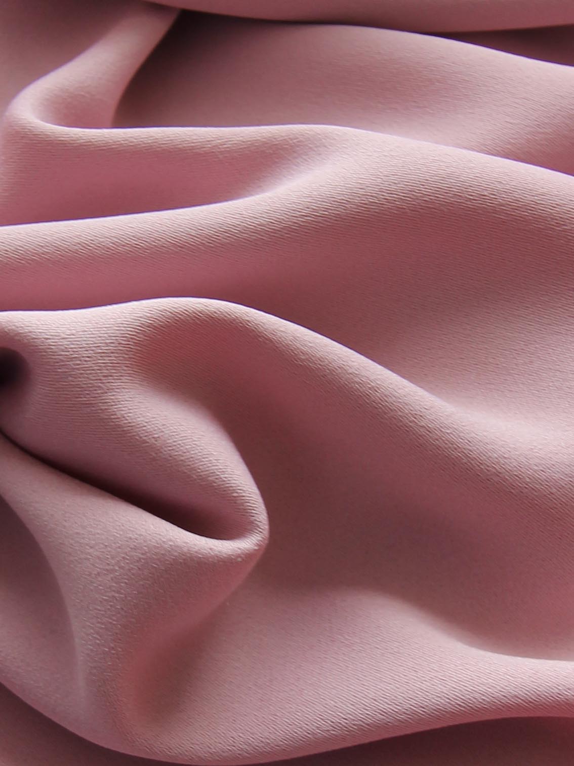 Dusky Pink Polyester Crepe - Curiosity