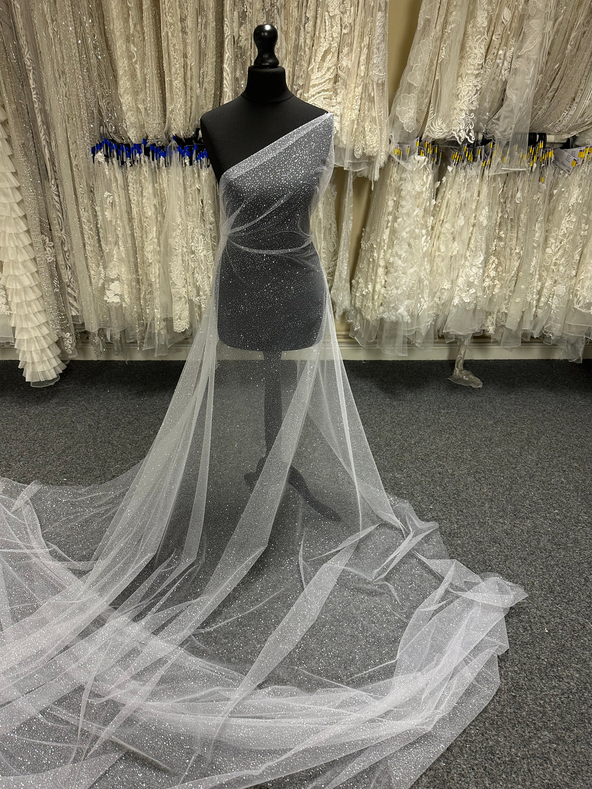 White Glitter Tulle - Blinder