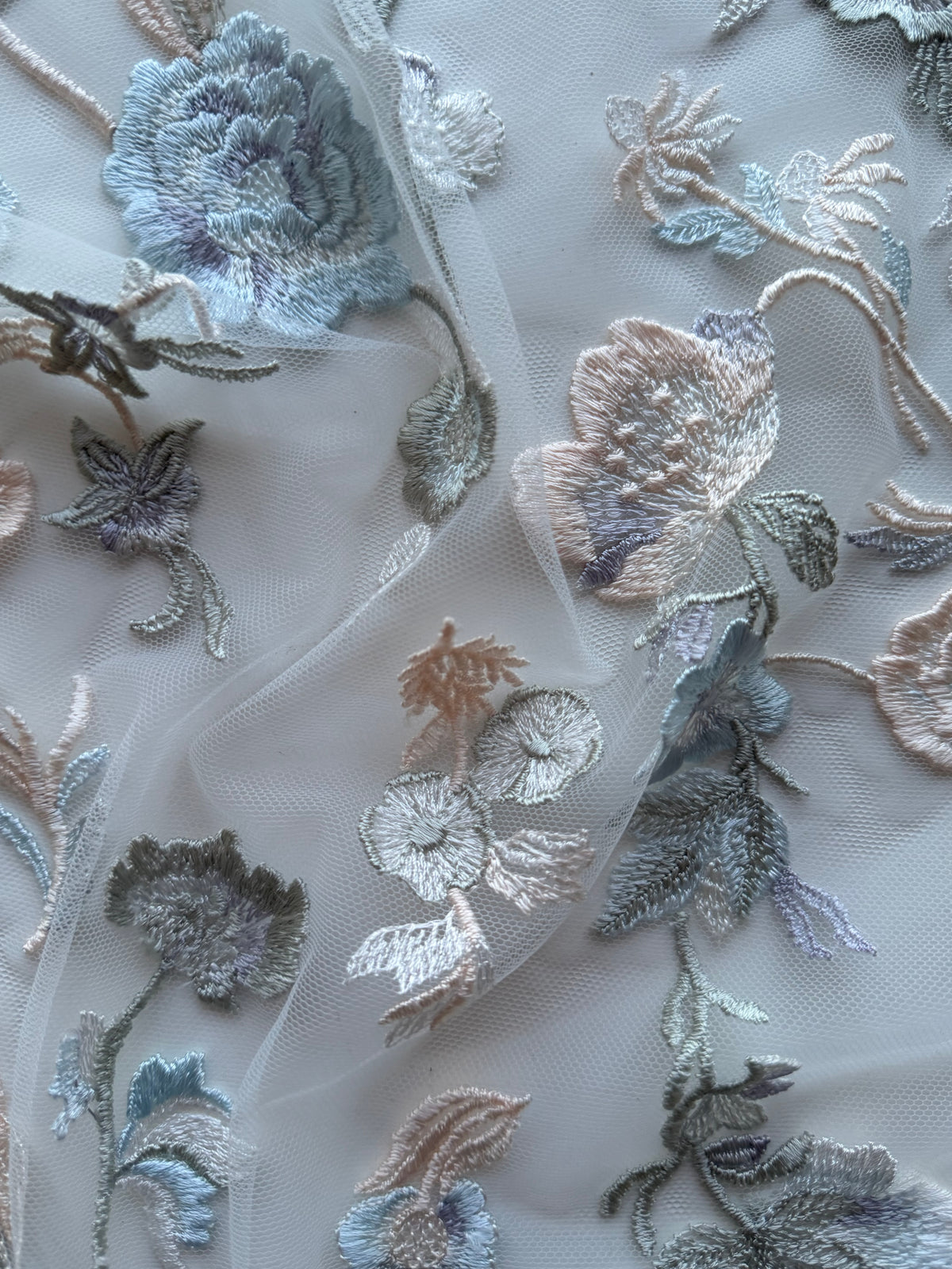 Multi Coloured Embroidery Lace - EB5047