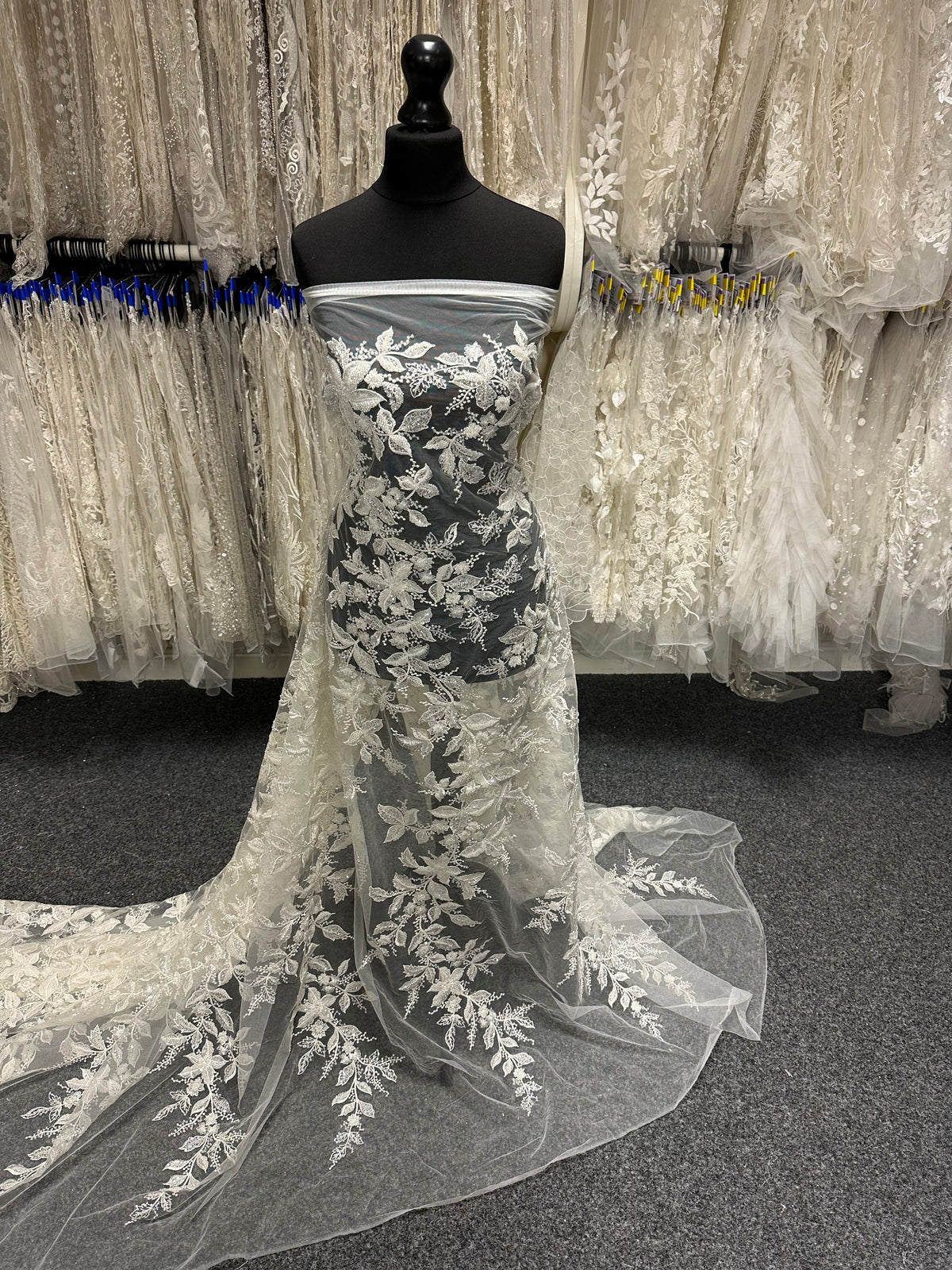 Ivory Beaded Lace - EB1101
