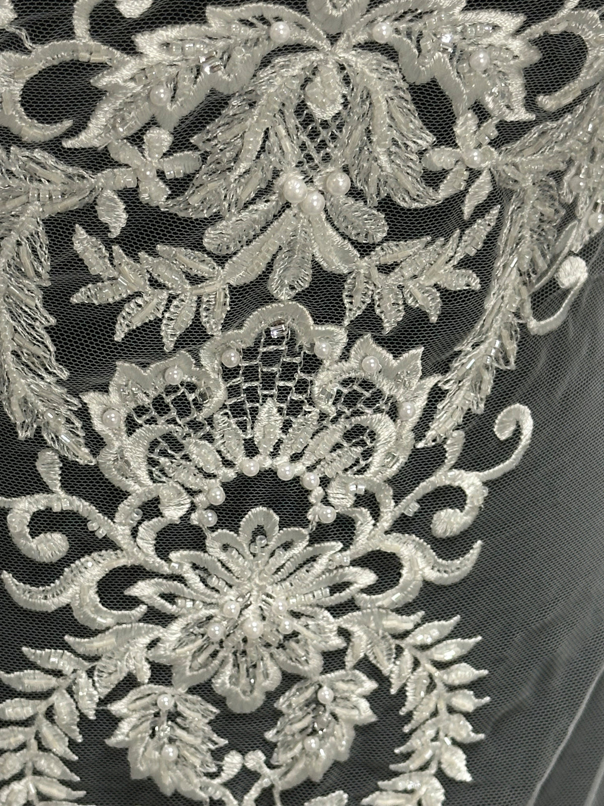 Ivory Beaded Lace - EB1031