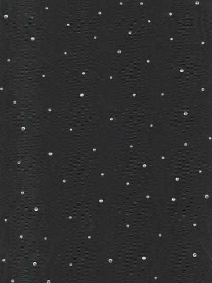 Ivory Emb Beaded Tulle - EB1061