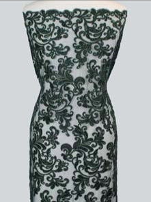 Hunter Emb Beaded Tulle - EB1069